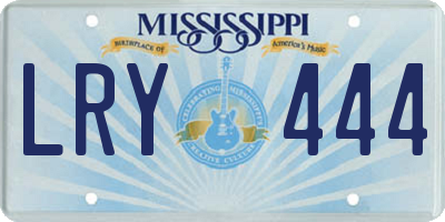 MS license plate LRY444
