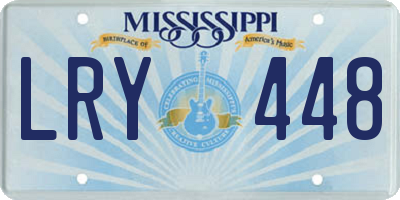 MS license plate LRY448