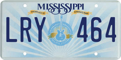 MS license plate LRY464