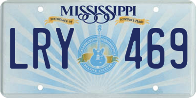 MS license plate LRY469
