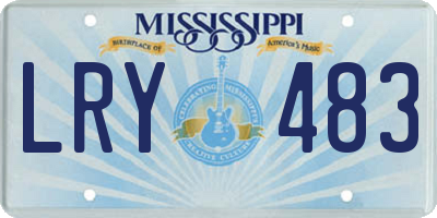 MS license plate LRY483