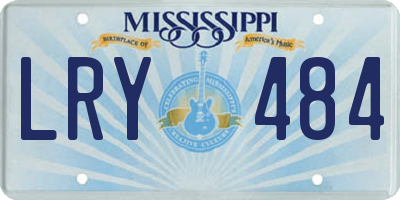 MS license plate LRY484