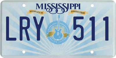 MS license plate LRY511