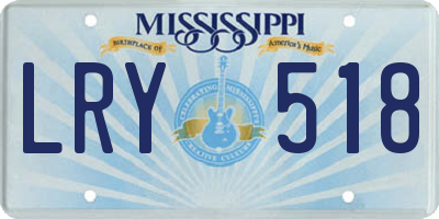 MS license plate LRY518