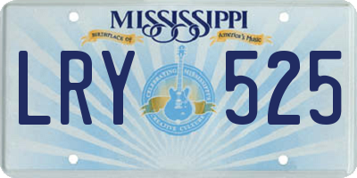 MS license plate LRY525