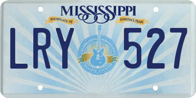 MS license plate LRY527