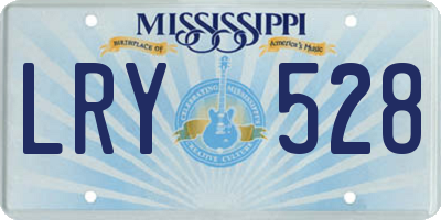MS license plate LRY528