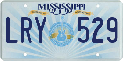 MS license plate LRY529