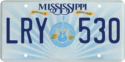 MS license plate LRY530