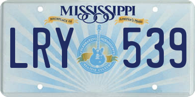 MS license plate LRY539