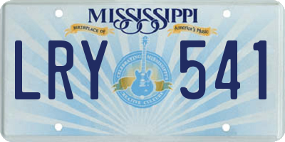 MS license plate LRY541