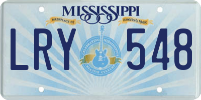 MS license plate LRY548
