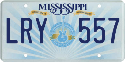 MS license plate LRY557