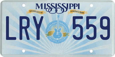 MS license plate LRY559