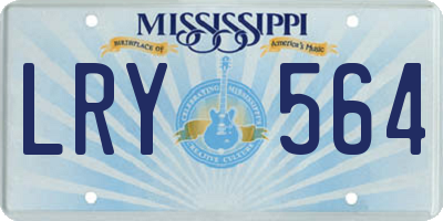MS license plate LRY564