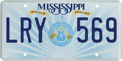 MS license plate LRY569