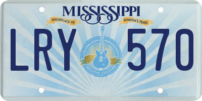 MS license plate LRY570