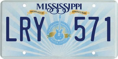 MS license plate LRY571