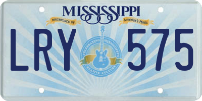 MS license plate LRY575