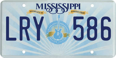 MS license plate LRY586