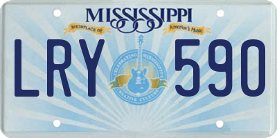 MS license plate LRY590