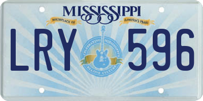 MS license plate LRY596