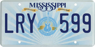 MS license plate LRY599