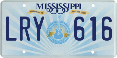 MS license plate LRY616