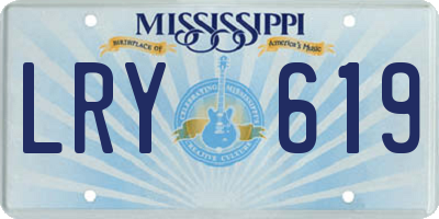 MS license plate LRY619