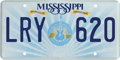 MS license plate LRY620
