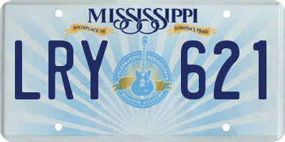 MS license plate LRY621