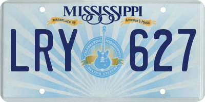 MS license plate LRY627