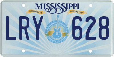 MS license plate LRY628