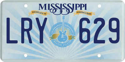 MS license plate LRY629