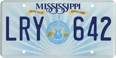 MS license plate LRY642
