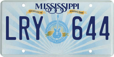 MS license plate LRY644
