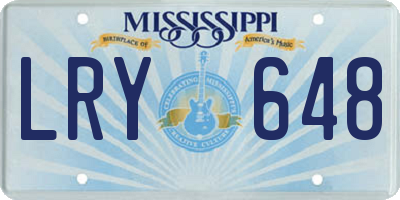 MS license plate LRY648