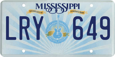 MS license plate LRY649