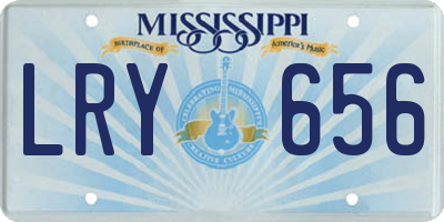 MS license plate LRY656