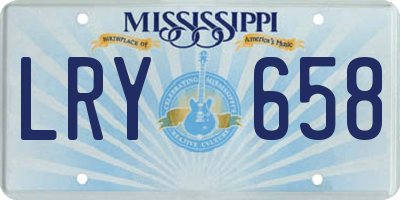 MS license plate LRY658
