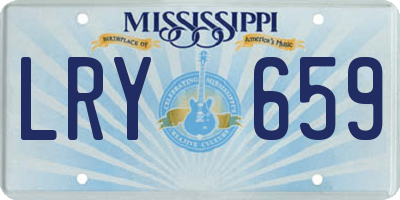 MS license plate LRY659