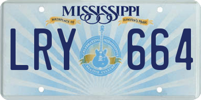 MS license plate LRY664