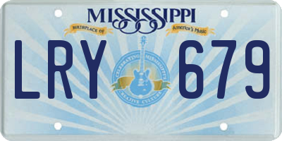 MS license plate LRY679