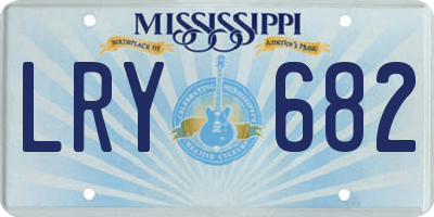 MS license plate LRY682