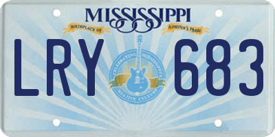 MS license plate LRY683