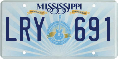 MS license plate LRY691