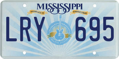 MS license plate LRY695