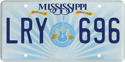 MS license plate LRY696