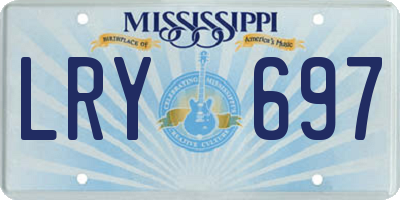 MS license plate LRY697