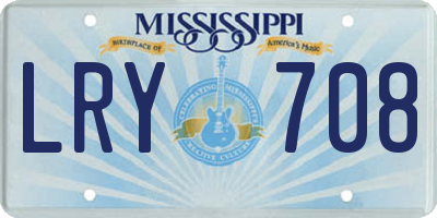 MS license plate LRY708